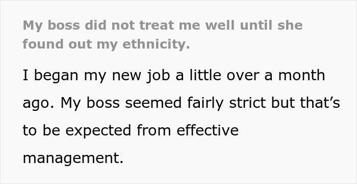 Bullied Employee Nitpicked By Boss Daily, Suddenly Wants To Be Besties After Learning Her Ethnicity