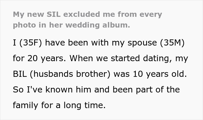 Bride Enters New Family With Drama After Deliberately Excluding Sister-In-Law From Wedding Photos Bride Enters New Family With Drama After Deliberately Excluding Sister-In-Law From Wedding Photos