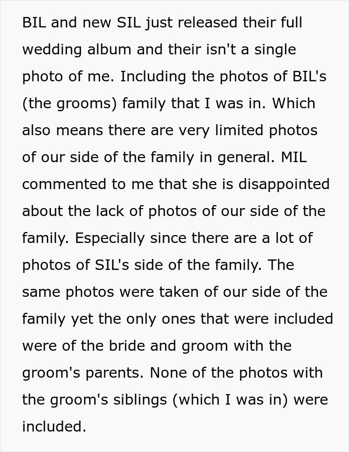 Bride Enters New Family With Drama After Deliberately Excluding Sister-In-Law From Wedding Photos Bride Enters New Family With Drama After Deliberately Excluding Sister-In-Law From Wedding Photos