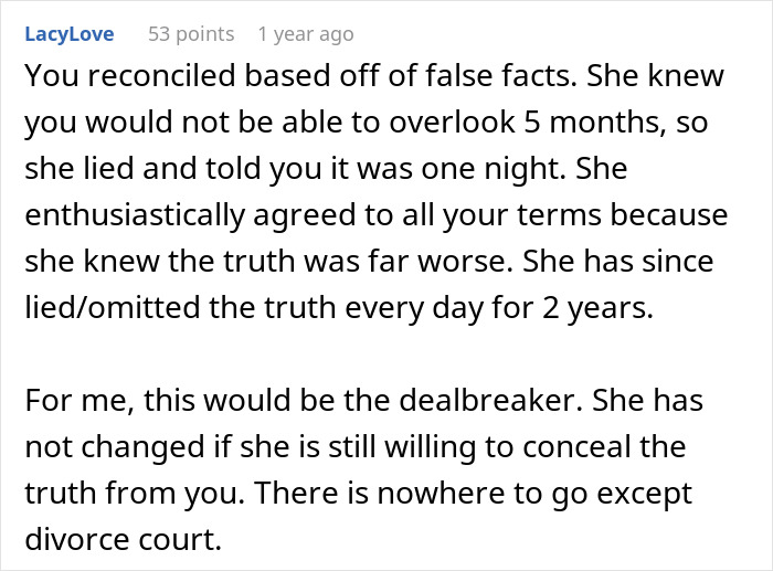 Man Finds Out 2 Years Later That His Wife’s Cheating Wasn’t Simply Just 1 Drunken Night