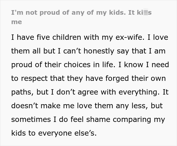Dad Claims He Did Everything He Could For His Children, But All 5 Of Them Are Failures In His Eyes