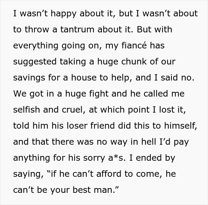 Guy Calls Fianc&eacute;e Selfish And Cruel For Refusing To Give Away Their Savings To Alcoholic Friend