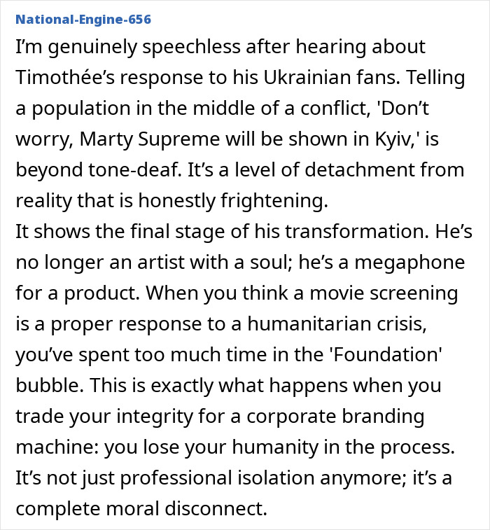 Timoth&eacute;e Chalamet’s “Tone Deaf” Message For Fans In Ukraine Sparks Massive Backlash