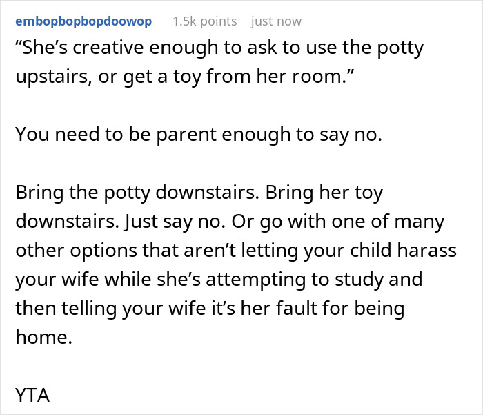Dad Can&rsquo;t Manage To Keep Toddler From Mom So She Can Study – &ldquo;You&rsquo;re Being Outsmarted By A 2YO&rdquo;