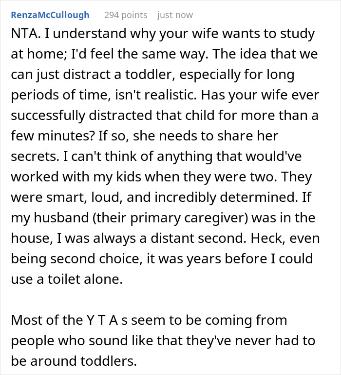 Dad Can&rsquo;t Manage To Keep Toddler From Mom So She Can Study – &ldquo;You&rsquo;re Being Outsmarted By A 2YO&rdquo;