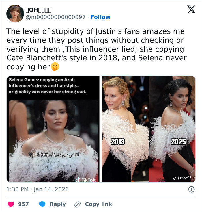 “Even The Hair”: Selena Gomez Accused of Plagiarizing Arab Influencer’s Look At The Golden Globes