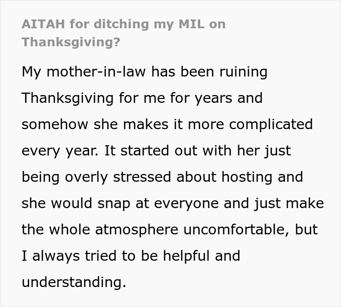 Woman Refuses To Attend MIL&rsquo;s Thanksgiving After She Was Reinvited Because Other Guests Flaked
