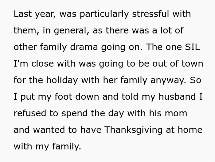 Woman Refuses To Attend MIL&rsquo;s Thanksgiving After She Was Reinvited Because Other Guests Flaked