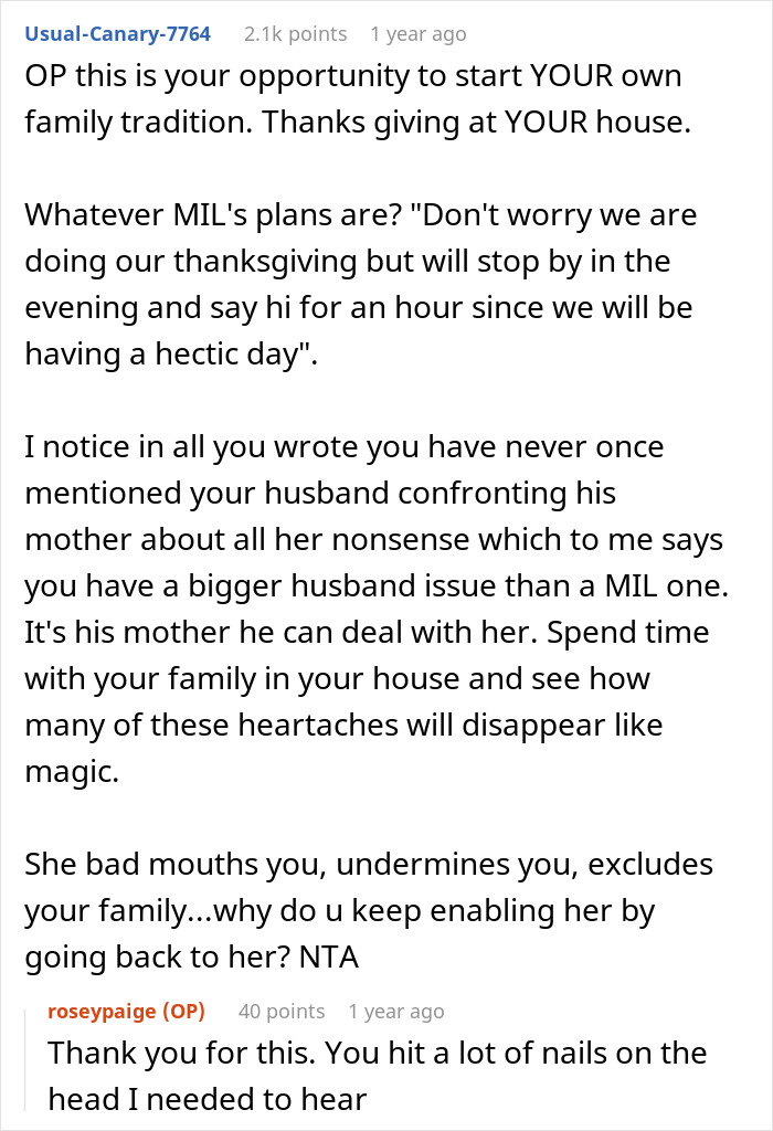 Woman Refuses To Attend MIL&rsquo;s Thanksgiving After She Was Reinvited Because Other Guests Flaked