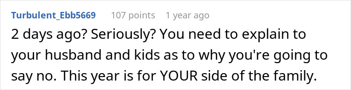 Woman Refuses To Attend MIL&rsquo;s Thanksgiving After She Was Reinvited Because Other Guests Flaked