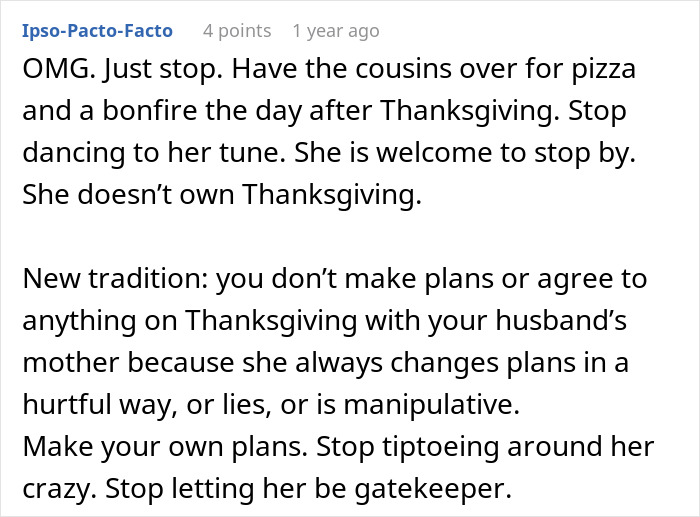 Woman Refuses To Attend MIL&rsquo;s Thanksgiving After She Was Reinvited Because Other Guests Flaked