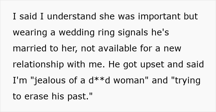 Woman Gets A Brutal Reality Check After Asking Widower Boyfriend To Take Off His Wedding Ring
