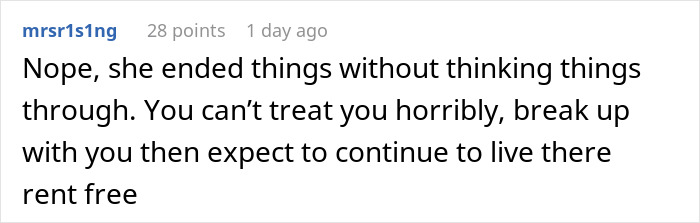 GF Dumps Guy, Starts Saying She Overreacted After He Tells Her She Has To Move Out In 45 Days