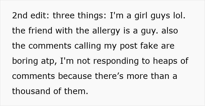 Guestzilla Believes She Can Ignore Food Allergy Restrictions Set By Party Host, Ends Up Disinvited