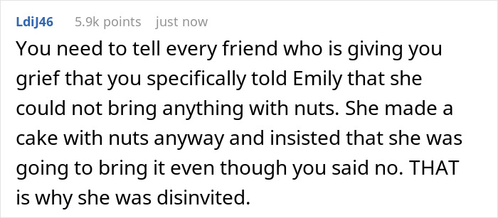 Guestzilla Believes She Can Ignore Food Allergy Restrictions Set By Party Host, Ends Up Disinvited