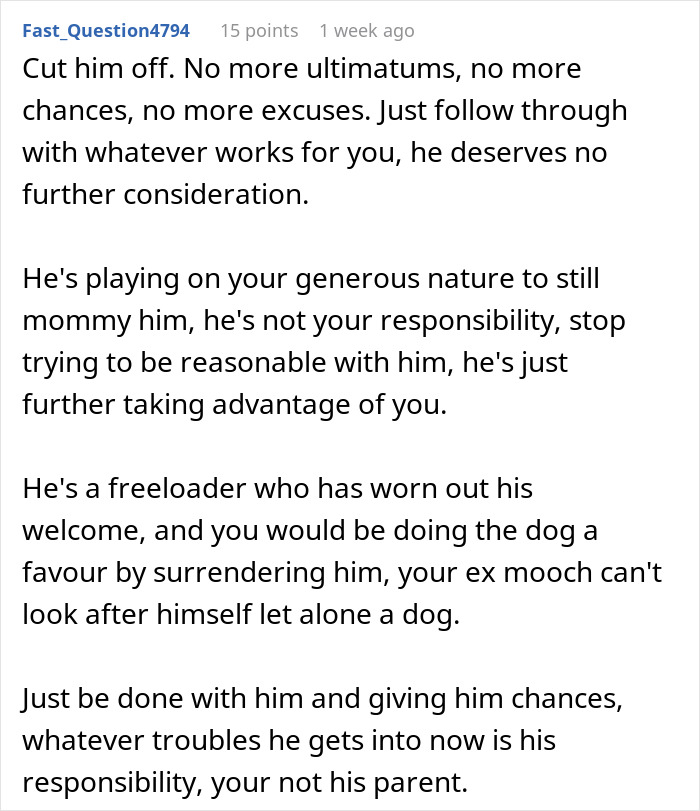 Woman Can’t Handle Ex’s Dog, Threatens To Take It To A Shelter And He Doesn’t Do Anything