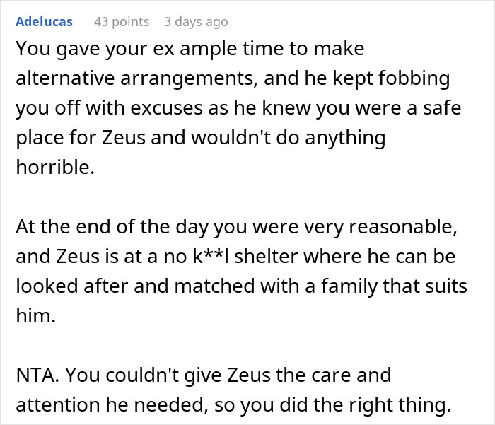 Woman Can’t Handle Ex’s Dog, Threatens To Take It To A Shelter And He Doesn’t Do Anything
