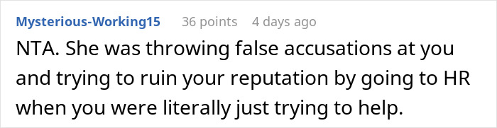 “I Won’t Tolerate Being Called A Creep”: Man Turns Coworkers Against Woman Who Reported Him To HR