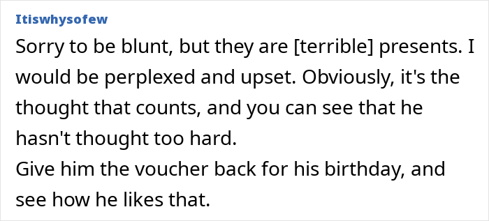 Woman Feels Bad For Being Ungrateful For Gifts From Husband, People Agree His Gifts Are Abhorrent