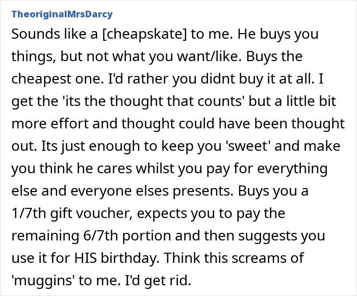 Woman Feels Bad For Being Ungrateful For Gifts From Husband, People Agree His Gifts Are Abhorrent