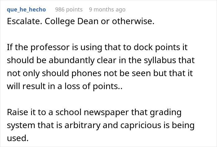Students Push Back After Professor Enforces Phone Rule Without Warning: “I’m At Risk Of Failing This Class”