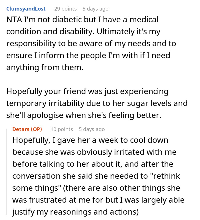 Woman Mad At Friend For Taking Her On A Walking Trip Without Warning Knowing She’s Diabetic