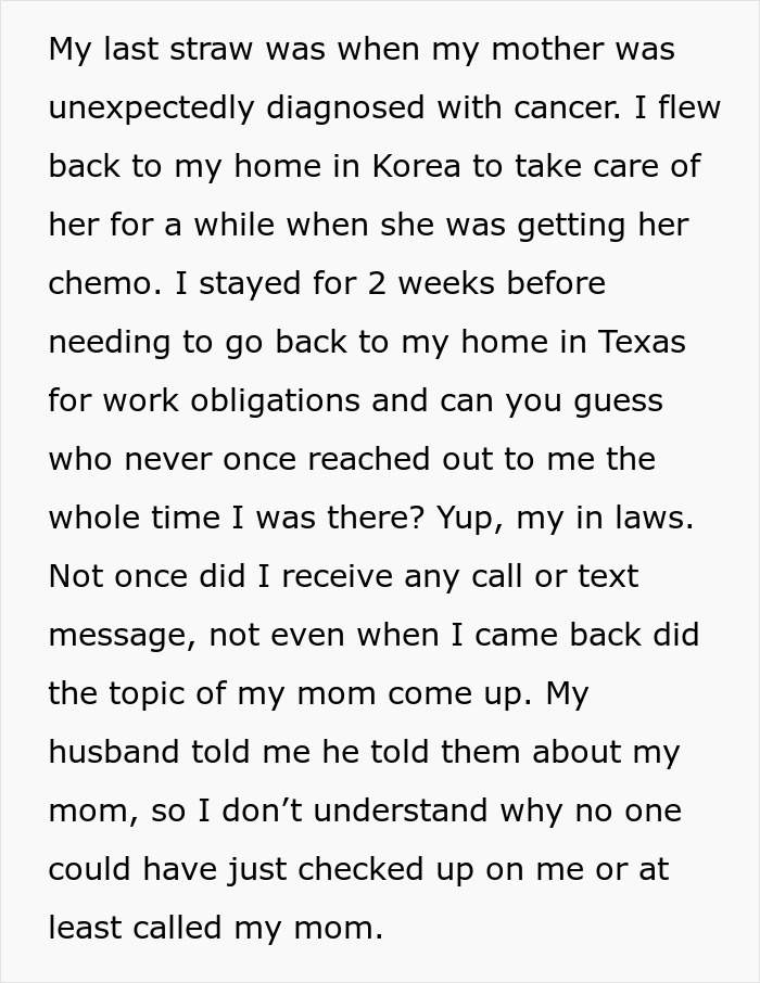 Wife Is Sick Of Husband’s And In-Laws’ Rudeness And Disregard: “I’ve Hired A Lawyer To Discuss Divorce”