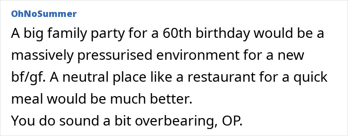 Mom Thinks She&rsquo;s Welcoming By Inviting Son&rsquo;s GF To Dad&rsquo;s Party, He Reacts Like She Rushed A Proposal