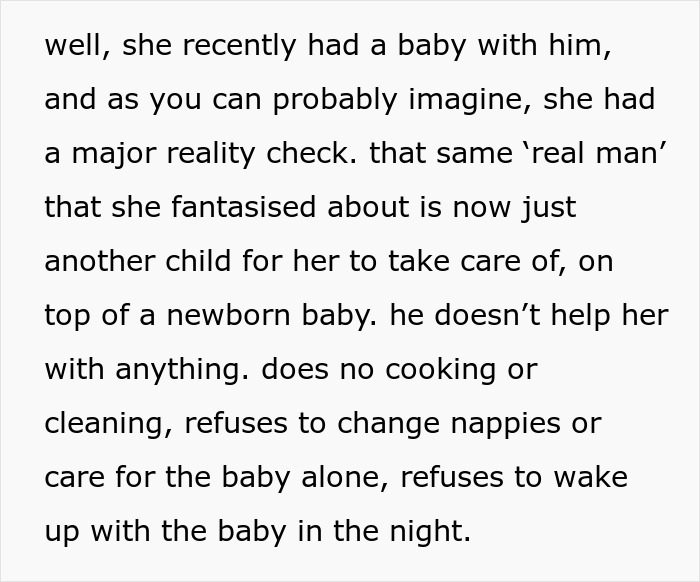 New Mom Saddled With “Real Man” Who Never Helps, Sis Calls It Payback For Insulting Her Kind Hubby