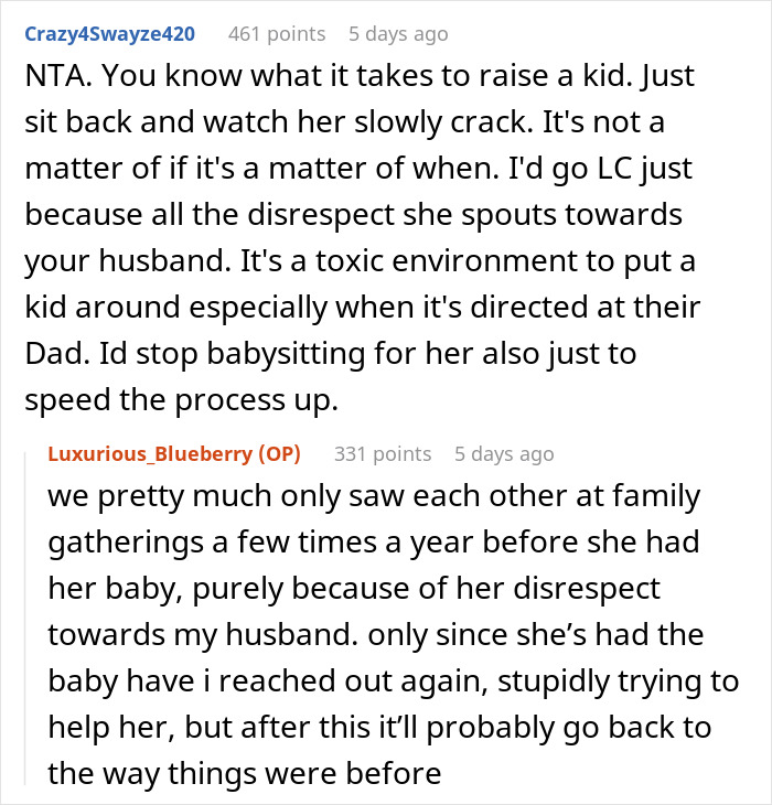 New Mom Saddled With “Real Man” Who Never Helps, Sis Calls It Payback For Insulting Her Kind Hubby