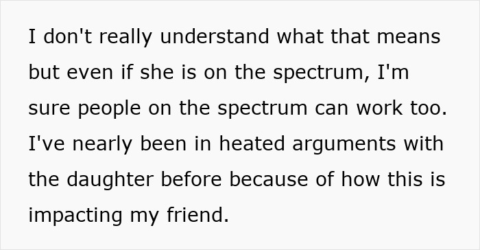 Daughter Refuses To Work As Mom&rsquo;s Money Is Running Out, Self-Diagnoses With Autism To Justify It