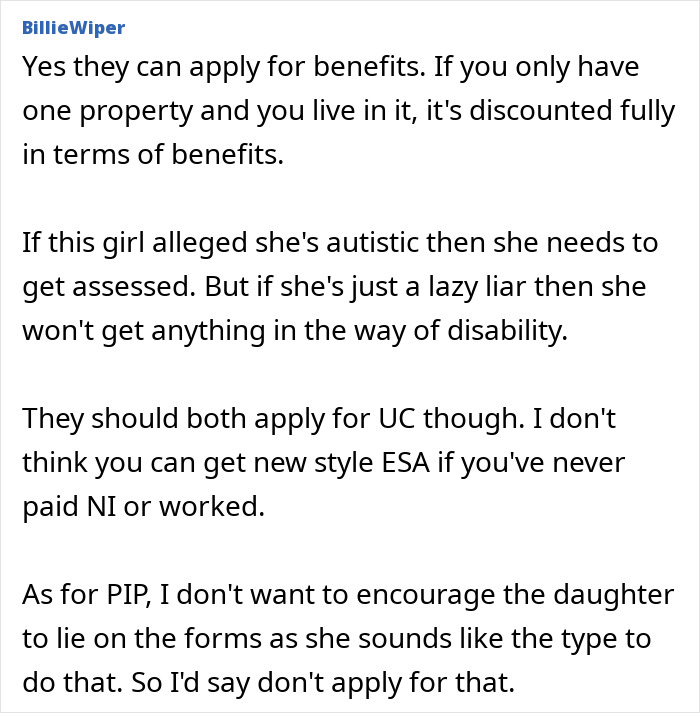 Daughter Refuses To Work As Mom&rsquo;s Money Is Running Out, Self-Diagnoses With Autism To Justify It