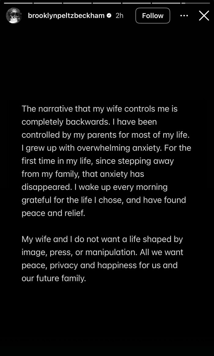 Brooklyn Beckham Finally Breaks Silence On Family Feud In Astonishing Online Attack