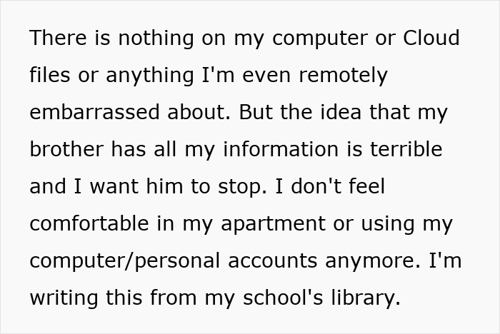 “Worst Day Of My Life”: Brother’s Stalker Tendencies Drive Woman To Lose College, Job, And Sanity