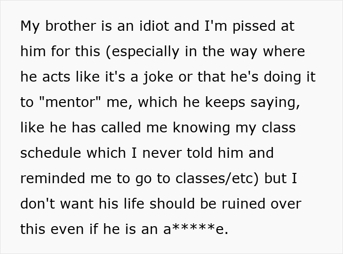 “Worst Day Of My Life”: Brother’s Stalker Tendencies Drive Woman To Lose College, Job, And Sanity