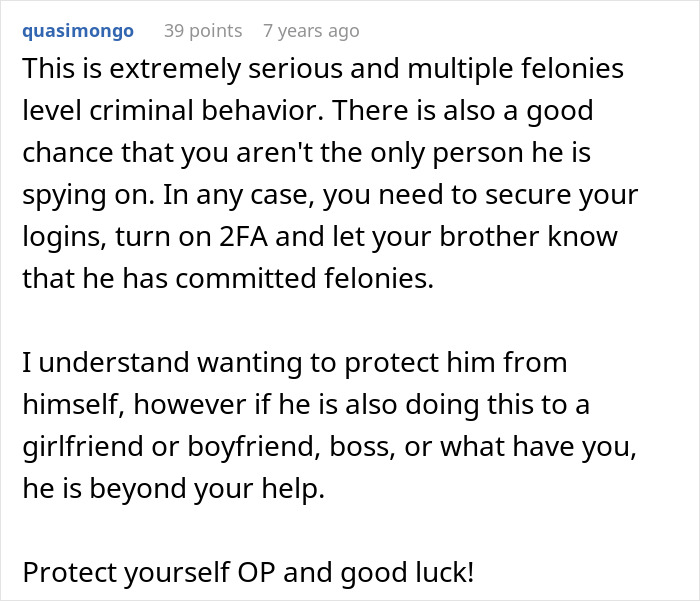 “Worst Day Of My Life”: Brother’s Stalker Tendencies Drive Woman To Lose College, Job, And Sanity