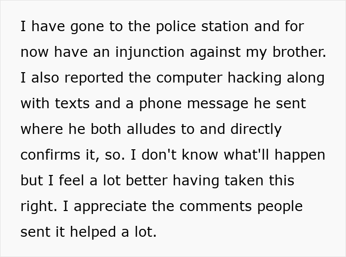 “Worst Day Of My Life”: Brother’s Stalker Tendencies Drive Woman To Lose College, Job, And Sanity