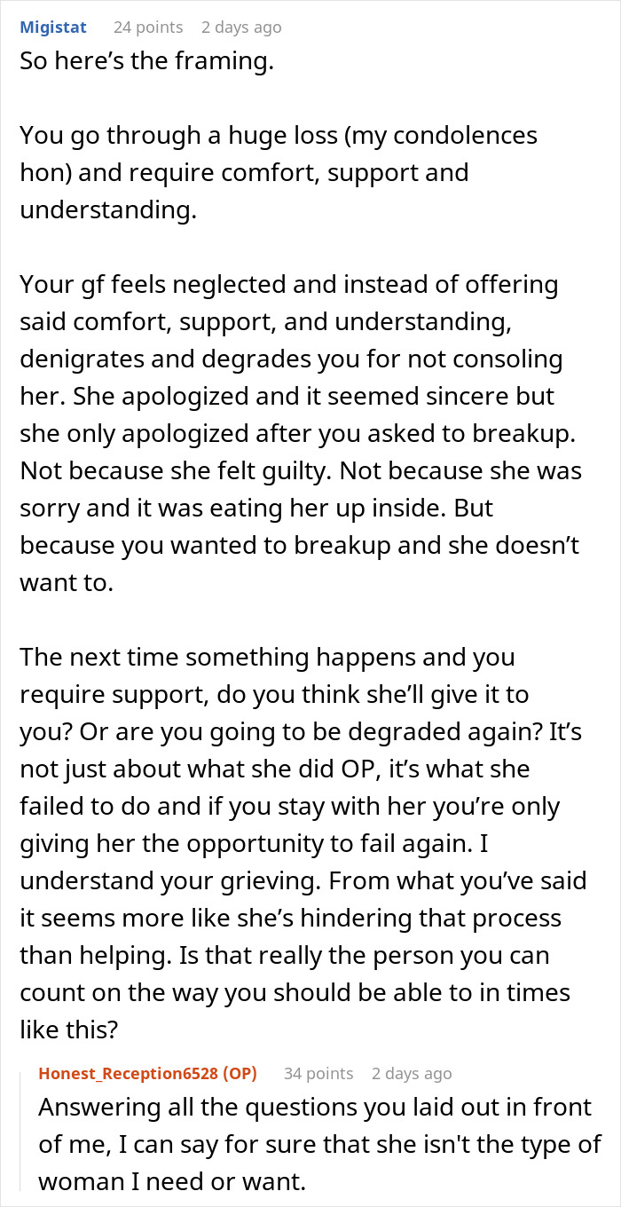 Lady Turns Grieving BF&rsquo;s Loss Into Her Drama, Demands He &ldquo;Man Up&rdquo; And Console Her For Losing MIL