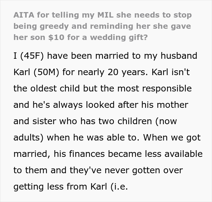 Greedy MIL Complains Son Isn&rsquo;t Generous, DIL Exposes Her Hypocrisy With 10$ Wedding Gift Throwback