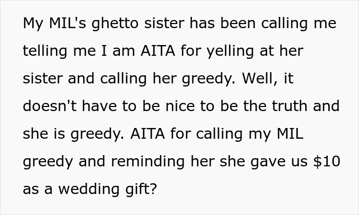 Greedy MIL Complains Son Isn&rsquo;t Generous, DIL Exposes Her Hypocrisy With 10$ Wedding Gift Throwback