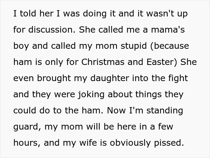 Man Goes Against Wife&rsquo;s Wishes And Cooks His Mom&rsquo;s Favorite Meal For Celebration, Drama Ensues