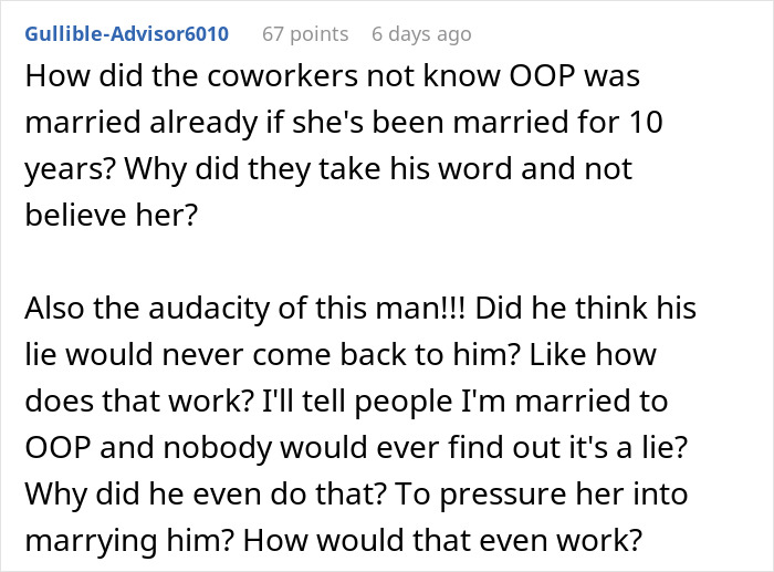 Married Lady Returns From Leave To A Second “Hubby,” Shocked As Coworker Told People They’re Hitched
