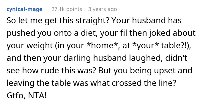 Man Calls DIL “Fat” In Front Of Everyone, She’s Aghast As Hubby Laughs Along And Even Defends Daddy Man Calls DIL “Fat” In Front Of Everyone, She’s Aghast As Hubby Laughs Along And Even Defends Daddy