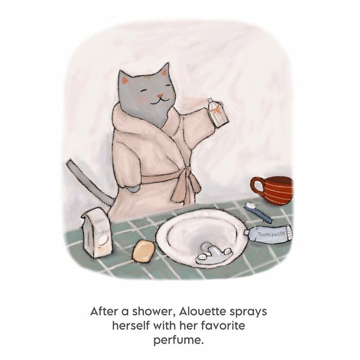 This Artist Created 65 Wholesome Cat Illustrations Full Of Subtle Humor And Cozy Vibes