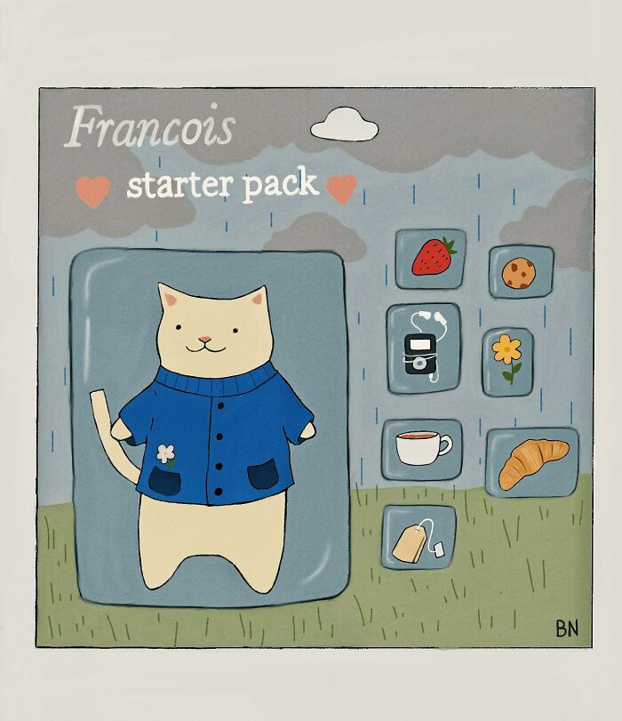 This Artist Created 65 Wholesome Cat Illustrations Full Of Subtle Humor And Cozy Vibes