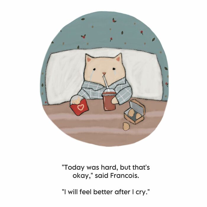 This Artist Created 65 Wholesome Cat Illustrations Full Of Subtle Humor And Cozy Vibes
