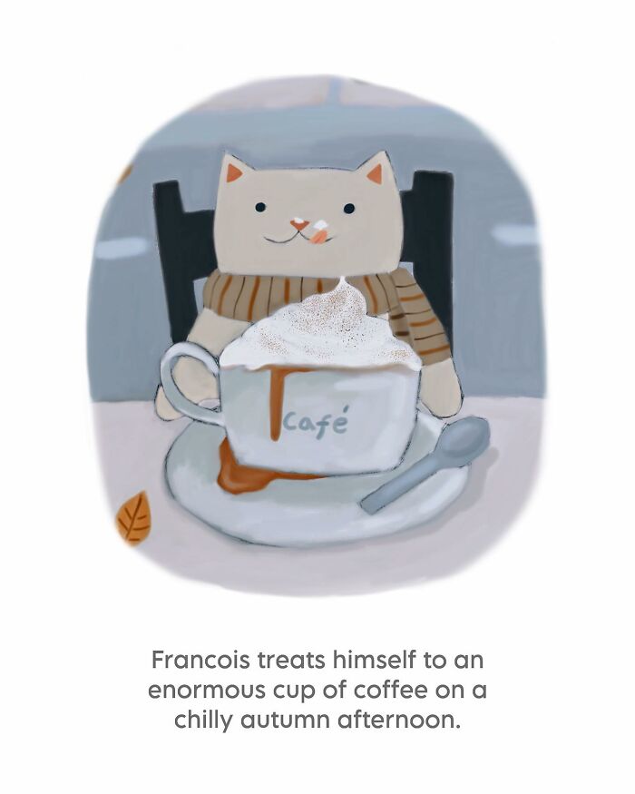 This Artist Created 65 Wholesome Cat Illustrations Full Of Subtle Humor And Cozy Vibes