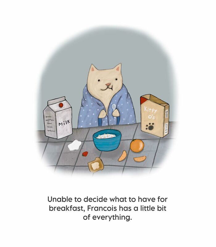 This Artist Created 65 Wholesome Cat Illustrations Full Of Subtle Humor And Cozy Vibes