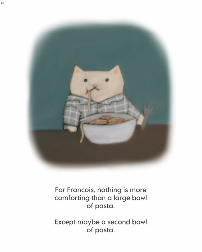 This Artist Created 65 Wholesome Cat Illustrations Full Of Subtle Humor And Cozy Vibes