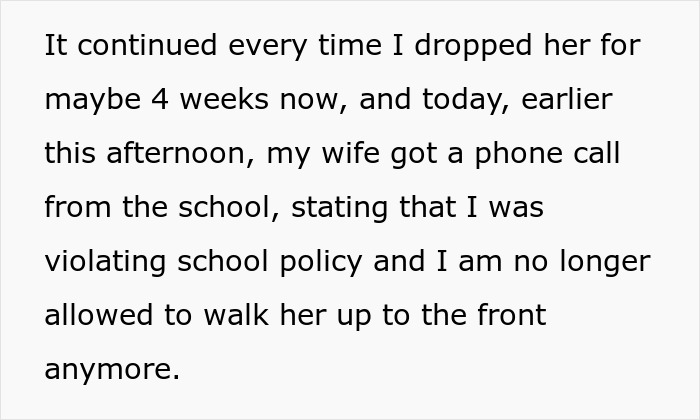 School Bans Dad From Walking Daughter To Door Because Karen Mom Felt Uncomfortable